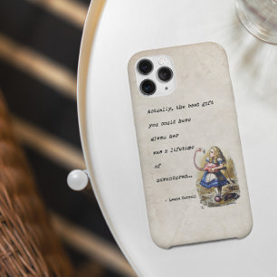 Alice in Wonderland W/Flamingo Adventure Quote iPhone 13 Hoesje