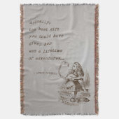 Alice in Wonderland W/Flamingo Adventure Quote Deken (Voorkant Verticaal)