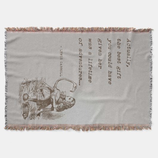 Alice in Wonderland W/Flamingo Adventure Quote Deken (Voorkant)