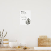 Alice in Wonderland W/Flamingo Adventure Quote Poster (Keuken)