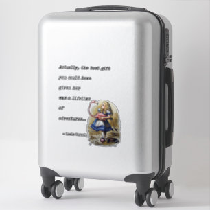 Alice in Wonderland W/Flamingo Adventure Quote Sticker