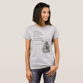 Alice in Wonderland W/Flamingo Adventure Quote T-shirt (Voorkant volledig)