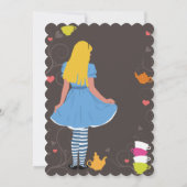 Alice in Wonderland waanzinnige theeparty vrijgeze Kaart (Achterkant)