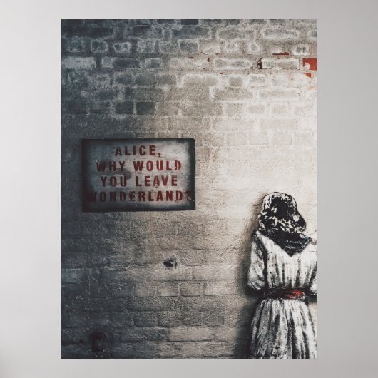 ALICE IN WONDERLAND & "WAAROM ZOU JE VERLATEN" SIG POSTER (Voorkant)