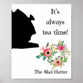 Alice in Wonderland Wall Art, Tea Quote Poster (Voorkant)