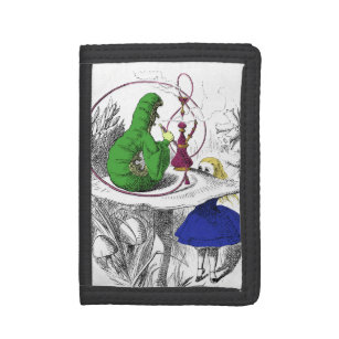 Alice in Wonderland Wallet - de Caterpijler Drievoud Portemonnee