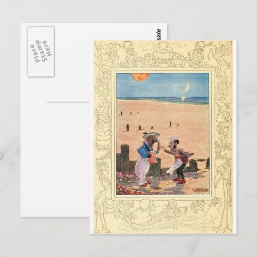 Alice in Wonderland, Walrus en Carpenter Briefkaart (Voorkant / Achterkant)