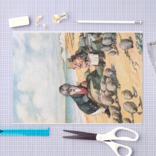  Alice in Wonderland Walrus ontwenningspagina Tissuepapier (Craft)