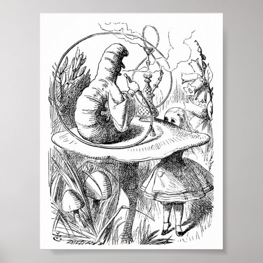 Alice in Wonderland Watch - de Caterpijler Poster (Voorkant)