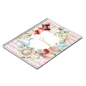 Alice in Wonderland Waterverf Bloemen Persoonlijk Notitieboek (Linkerzijde)