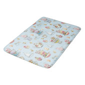 Alice in Wonderland Waterverf Blue Stripe Badmat (Gekanteld)