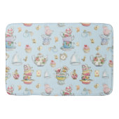 Alice in Wonderland Waterverf Blue Stripe Badmat (Voorkant)