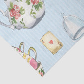 Alice in Wonderland Waterverf Blue Stripe Tissuepapier (Detail)