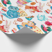 Alice in Wonderland Waterverf Cadeaupapier (Hoek)