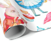 Alice in Wonderland Waterverf Cadeaupapier (Rol Hoek)