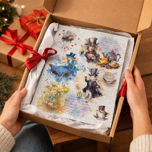 Alice in Wonderland Waterverf Collage Legpuzzel