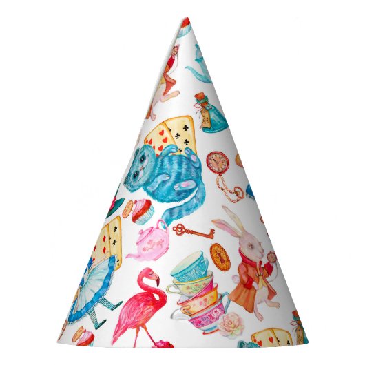 Alice in Wonderland Waterverf Feesthoedjes (Links)