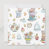 Alice in Wonderland Waterverf Hand Painted Rabbit Kaart (Achterkant)