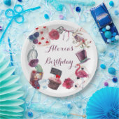 Alice in Wonderland Waterverf Hand Painted Rabbit Papieren Bordje (Feest)