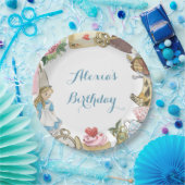 Alice in Wonderland Waterverf Hand Painted Rabbit Papieren Bordje (Feest)