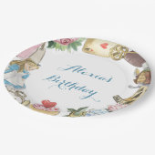 Alice in Wonderland Waterverf Hand Painted Rabbit Papieren Bordje (Gekanteld)