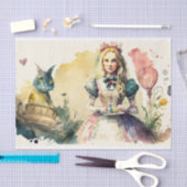 Alice in wonderland, waterverf konijnenontbinding tissuepapier (Craft)