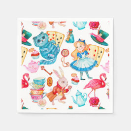 Alice in Wonderland Waterverf Servet