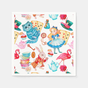 Alice in Wonderland Waterverf Servet