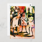 Alice in Wonderland Waterverf speelkaarten Briefkaart (Voorkant / Achterkant)