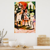 Alice in Wonderland Waterverf speelkaarten Poster (Keuken)