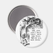 Alice in Wonderland - We zijn allemaal kwaad hier Magneet (Voorkant / Achterkant)