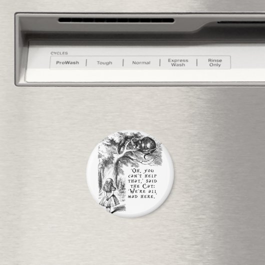 Alice in Wonderland - We zijn allemaal kwaad hier Magneet (Insitu (Vaatwasser))