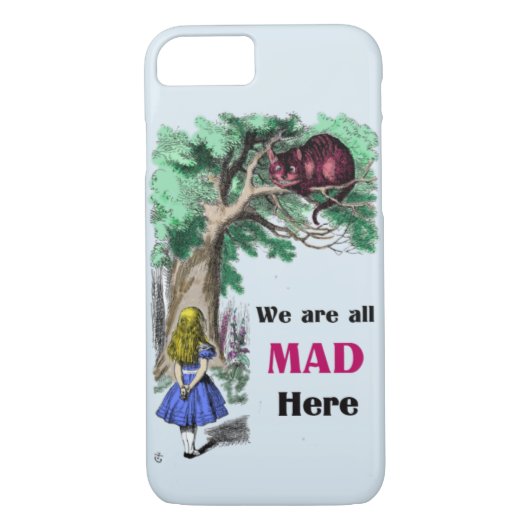 Alice in Wonderland | We zijn hier allemaal MAD Case-Mate iPhone Case (Achterkant)