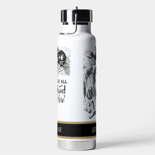 Alice in Wonderland We zijn hier allemaal Mad Waterfles (Rechts)