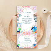 Alice in Wonderland Wedding All In One Uitnodiging
