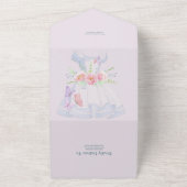 Alice in Wonderland Wedding All In One Uitnodiging (Buitenkant)