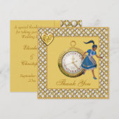 Alice in Wonderland Wedding Bedankt (Voorkant / Achterkant)