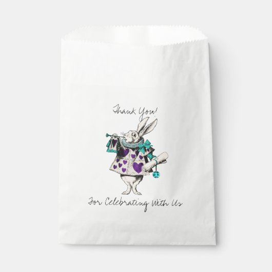 Alice in Wonderland Wedding Bedankzakje (Voorkant)