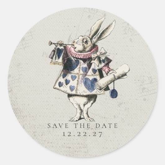  Alice in Wonderland Wedding Classic Round Ronde Sticker (Voorkant)
