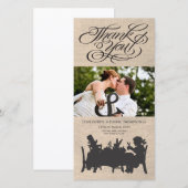 Alice in Wonderland Wedding Dank je wel Fotokaart Bedankkaart (Voorkant / Achterkant)