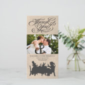 Alice in Wonderland Wedding Dank je wel Fotokaart Bedankkaart (Staand voorkant)