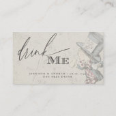  Alice in Wonderland Wedding Drink Ticket (Achterkant)