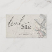  Alice in Wonderland Wedding Drink Ticket (Voorkant)