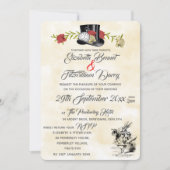 Alice in Wonderland Wedding Invitation Kaart (Voorkant)