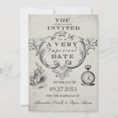 Alice in Wonderland Wedding Invitation Kaart (Voorkant)