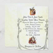 Alice in Wonderland Wedding Invitation Kaart (Voorkant / Achterkant)