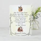 Alice in Wonderland Wedding Invitation Kaart (Staand voorkant)