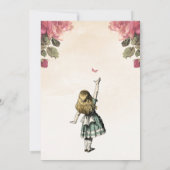 Alice in Wonderland Wedding Invitation Kaart (Achterkant)