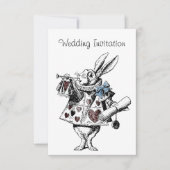 Alice in Wonderland Wedding Invitation Kaart (Voorkant)