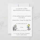 Alice in Wonderland Wedding Invitation Kaart (Achterkant)